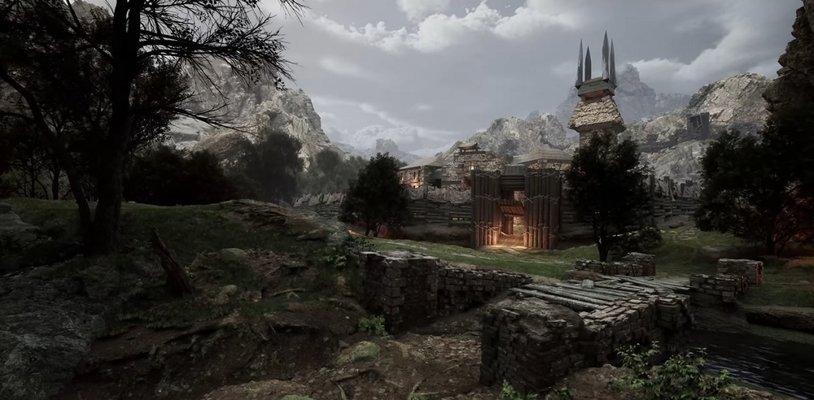 Stary Obóz z Gothica odtworzony na silniku Unreal Engine 5