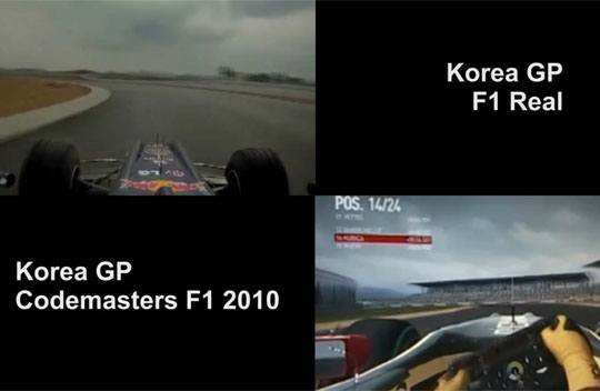 F1 2010: Tor w Korei – rzeczywistość kontra wirtualny odpowiednik [WIDEO]