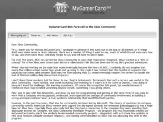 MyGamerCard.net zamknięte! Requiescat in pace