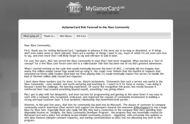 MyGamerCard.net zamknięte! Requiescat in pace