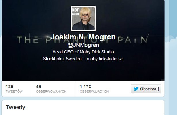 The Phantom Pain: Joakim Mogren zakłada konto na Twitterze. Jakoś tak podobnie wygląda…
