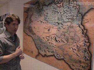 The Elder Scrolls V: Skyrim – Mapa świata gry na filmie z siedziby Bethesdy [WIDEO]