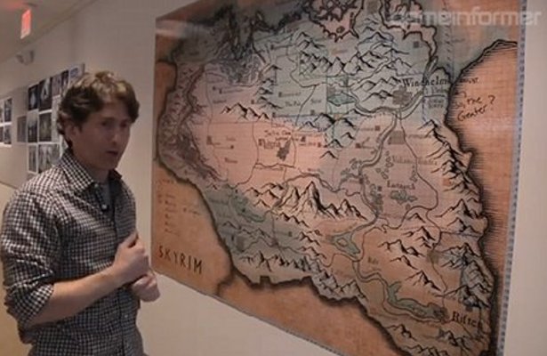 The Elder Scrolls V: Skyrim – Mapa świata gry na filmie z siedziby Bethesdy [WIDEO]