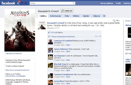 Assassin´s Creed: Profil na Facebooku zapowiada kolejną część „asasyna”?