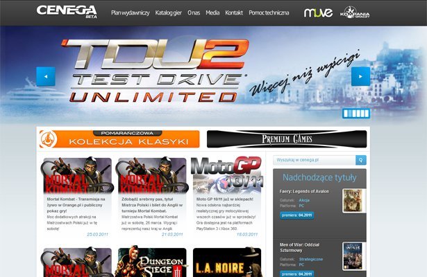 Cenega uruchamia nową wersję strony internetowej. Ładną?