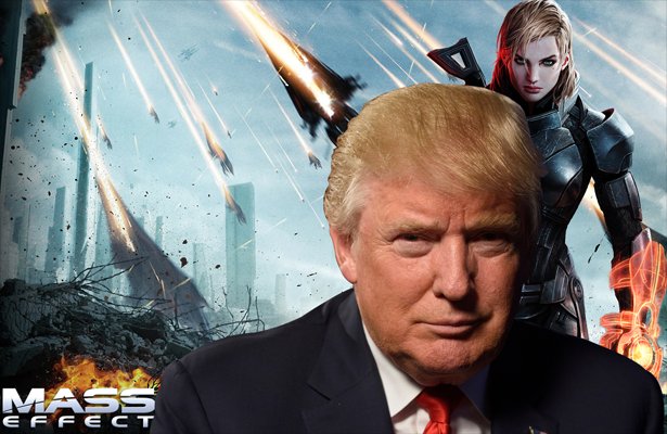 Donald Trump reklamuje się Mass Effectem