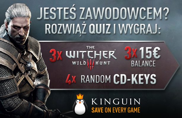 Rozwiąż quiz, wygraj Wiedźmina 3: Dziki Gon… i nie tylko!