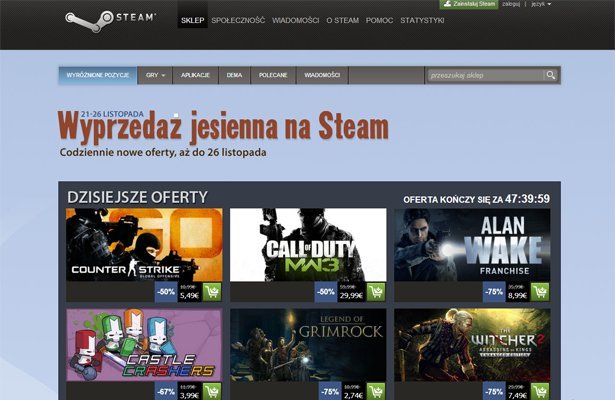 Jesienna wyprzedaż na Steamie ? ostatni dzień. Alan Wake, Wiedźmin 2