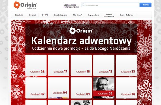 Origin: Promocja adwentowa ? codziennie nowe oferty
