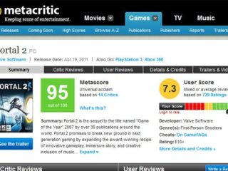 Portal 2: Gracze bojkotują grę w serwisie Metacritic