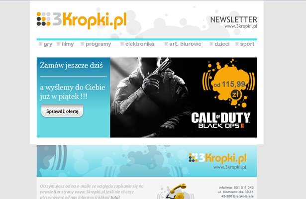Call of Duty: Black Ops II – Activision ściga sklepy, które nie dotrzymały daty premiery. Także 3kropki.pl?