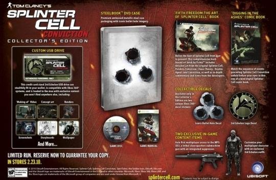 Splinter Cell: Conviction: edycja kolekcjonerska ujawniona. Jakaś taka średnia…