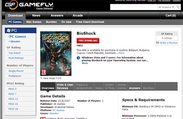 BioShock: Pierwsza część dostępna ZA DARMO!