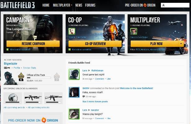 Battlefield 3: Tak wygląda Battlelog…