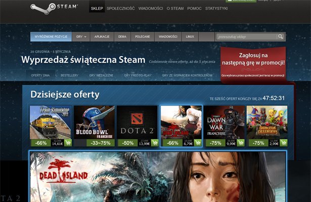 Wielka świąteczna wyprzedaż na Steamie ? dzień 3 (22?23 grudnia). Dead Island, Dawn of War