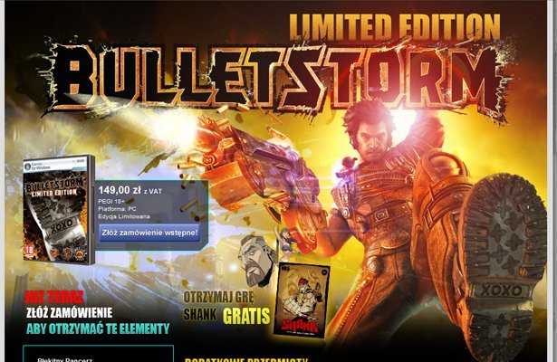 Kup Bulletstorma przed premierą, a dostaniesz za darmo Shank