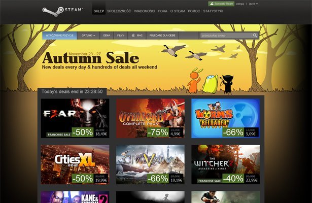 Jesienna wyprzedaż na Steamie – dzień 4. Wiedźmin, Civilization V, Splinter Cell: Conviction, Limbo