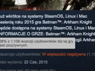 Batman: Arkham Knight nie&nbsp;bardzo radzi sobie na&nbsp;PC