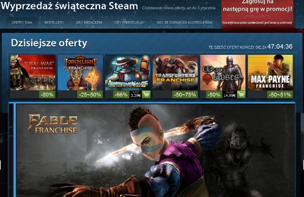 Wielka świąteczna wyprzedaż na Steamie ? dzień 13 (1-2 stycznia 2013). Total War, Torchlight, Max Payne