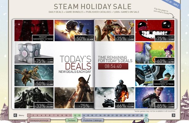 Wielka świąteczna wyprzedaż na Steamie – dzień 1. Tysiąc gier taniej!