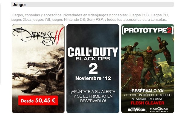 Call of Duty: Black Ops 2 na stronie iberyjskiej sieci sklepów