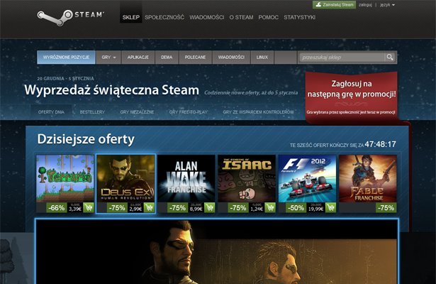 Wielka świąteczna wyprzedaż na Steamie ? dzień 12 (31 grudnia 2012?1 stycznia 2013). Fable, Alan Wake, DOTA 2