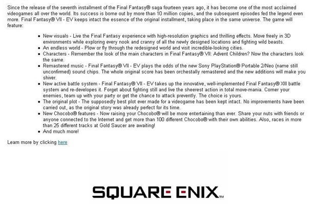 Final Fantasy VII – Enhanced Version: Będzie remake siódmego Final Fantasy?