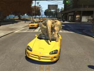Grand Theft Auto IV: Słoń na&nbsp;rowerze w&nbsp;Liberty City. To&nbsp;po&nbsp;prostu trzeba… [WIDEO]