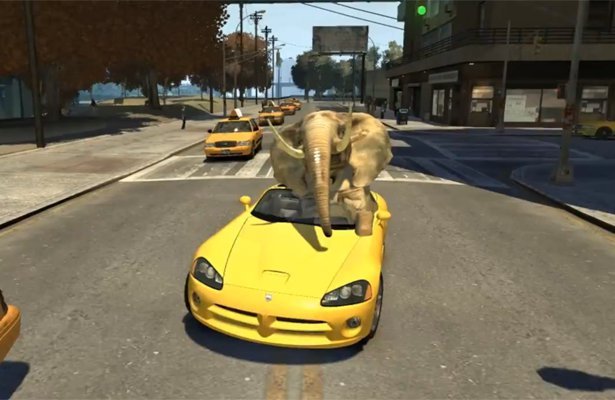 Grand Theft Auto IV: Słoń na rowerze w Liberty City. To po prostu trzeba… [WIDEO]