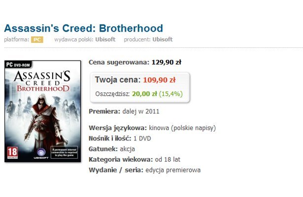 Assassin´s Creed: Brotherhood – Wersja PC z mniej drakońskim zabezpieczeniem?