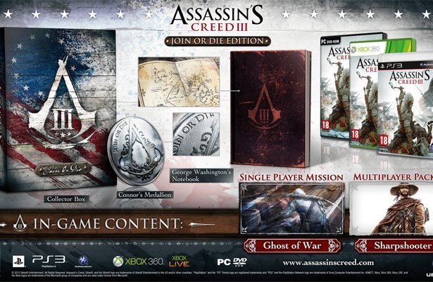 Assassin´s Creed III: Ubisoft potwierdza skład edycji kolekcjonerskich i prezentuje Connora [WIDEO]