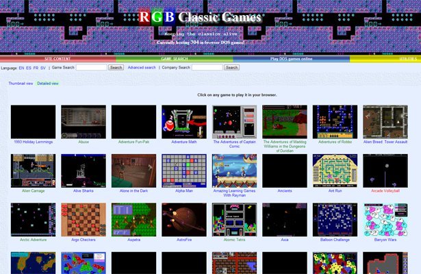RGB Classic Games: 300 klasyków z DOS-a w twojej przeglądarce. Za darmo. Ponoć legalnie