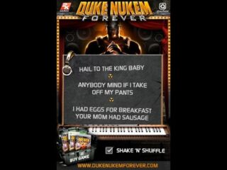 Duke Nukem Forever: Słynne teksty w Twojej kieszeni