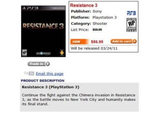 Plotka: Resistance 3 w marcu przyszłego roku?