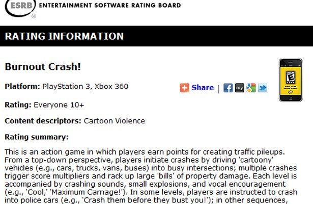Burnout Crash: ESRB ujawnia nowe informacje o tajemniczej grze wyścigowej