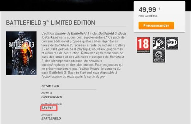 Battlefield 3: Premiera na początku listopada?