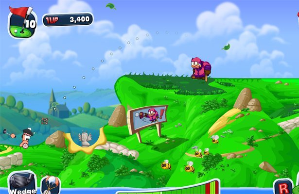 Worms Crazy Golf: Piłeczka, kijek, dopalacze i robaki [WIDEO]