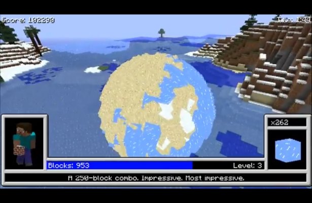 Minecraft + Katamari Damacy = Kataminey Damacraft [WIDEO]