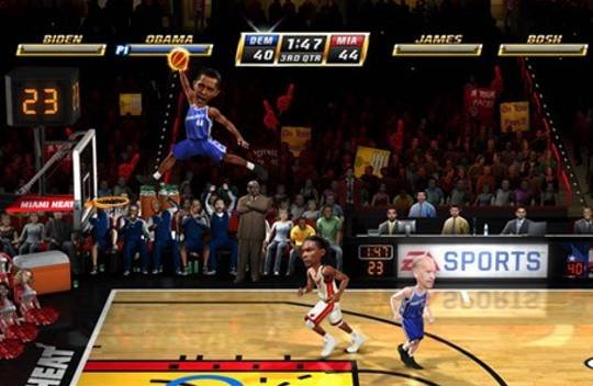 NBA Jam: Biali nie potrafią skakać. A Barack Obama? [WIDEO]