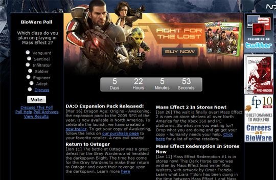 Tajemniczy zegar na stronie BioWare. Co czeka nas 29 marca?