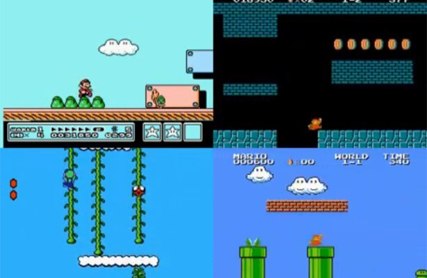 Super Mario Bros. w dziesięć minut. Razy cztery… [WIDEO]