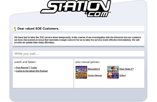 Sony: Problemy ze Station.com. Kolejne włamanie?