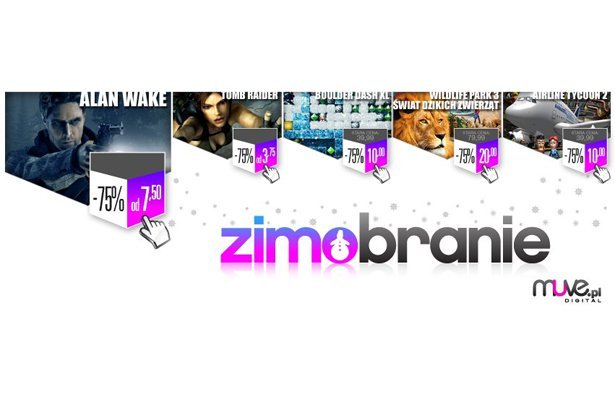 Zimobranie: Wielka zimowa wyprzedaż na Muve Digital ? dzień 2. Alan Wake, Tomb Raider