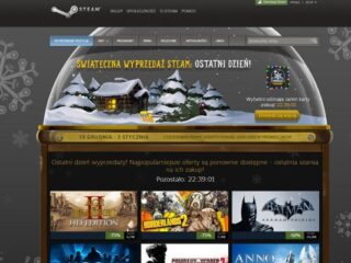 Ostatni dzień wielkiej świątecznej wyprzedaży na&nbsp;Steamie. Powtórka najpopularniejszych ofert!
