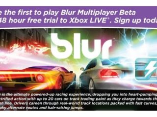 Blur: Kody kody kody. Do bety. Bety? Bety! 499 sztuk. BONUS: darmowy dostęp do Xbox Live Gold na 48 godzin