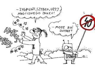 Zygmunt na szkoleniu u wiedźmina
