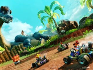 Crash Team Racing: Nitro-Fueled – Darmowa trasa z dinozaurami to nie miejsce dla osesków! [WIDEO]