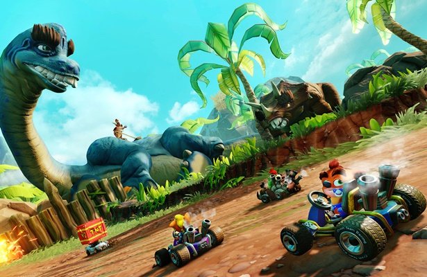 Crash Team Racing: Nitro-Fueled – Darmowa trasa z dinozaurami to nie miejsce dla osesków! [WIDEO]