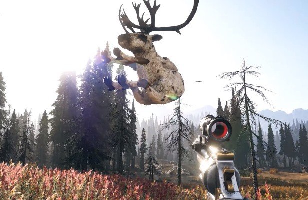 Far Cry 5: Wniebowstąpienia, lewitujące karibu, tańczące samochody, mordercze indyki, choroba wściekłych krów… [WIDEO]