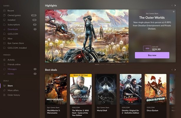 GOG Galaxy 2.0: Za pośrednictwem platformy CD Projektu zakupimy exclusive’y z Epic Games Store
